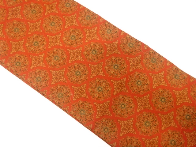 JAPANESE NAGOYA OBI / WOVEN FLOWER CREST